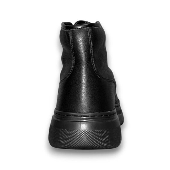 HUGO Urian Men's Black Leather Hiking Boots US 9 (UK 8 EU 42) MSRP $199 - Picture 3 of 4